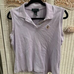 Lauren Ralph Lauren Light Purple Sleeveless Top